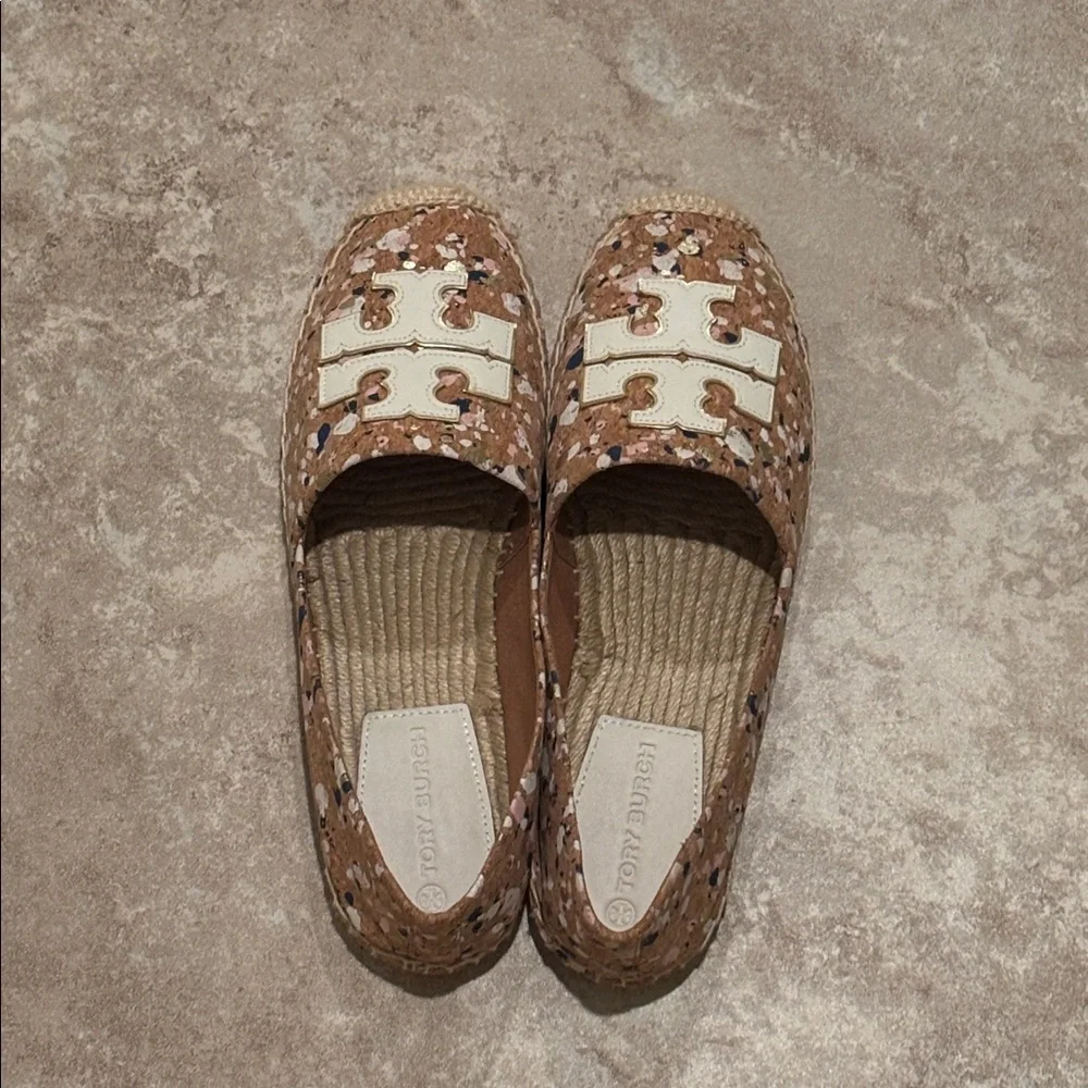 NIB Tory Burch size 8.5 Ines Confetti Cork Espadrille